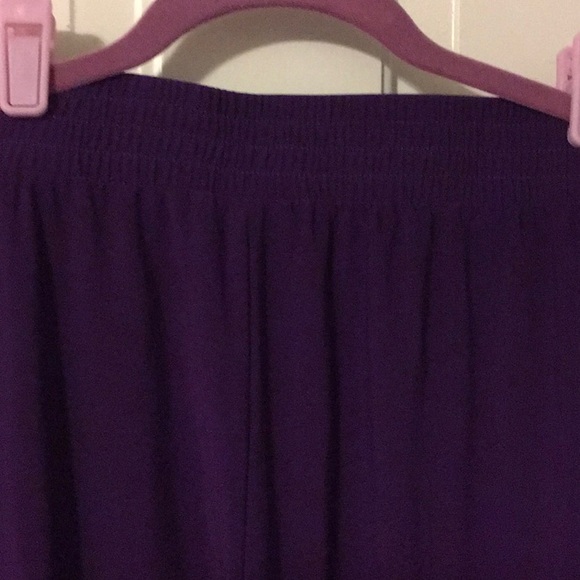 EUC,IMAN,PALAZZO PANT,EGGPLANT PURPLE,2X SHORT29”inseamFLAT FRONT,GATHERED WAIST - Picture 4 of 7